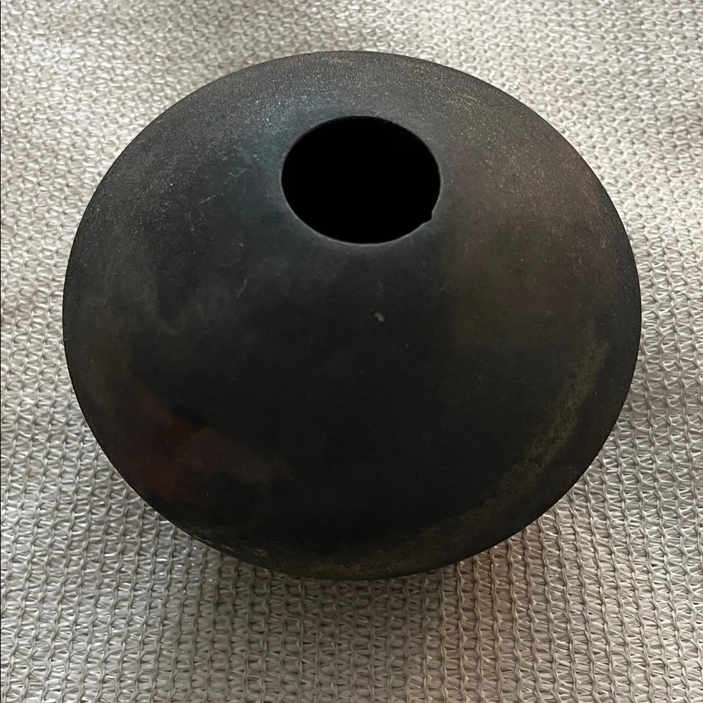 Black Ceramic Vase Studio MCM - Picture 1 of 5
